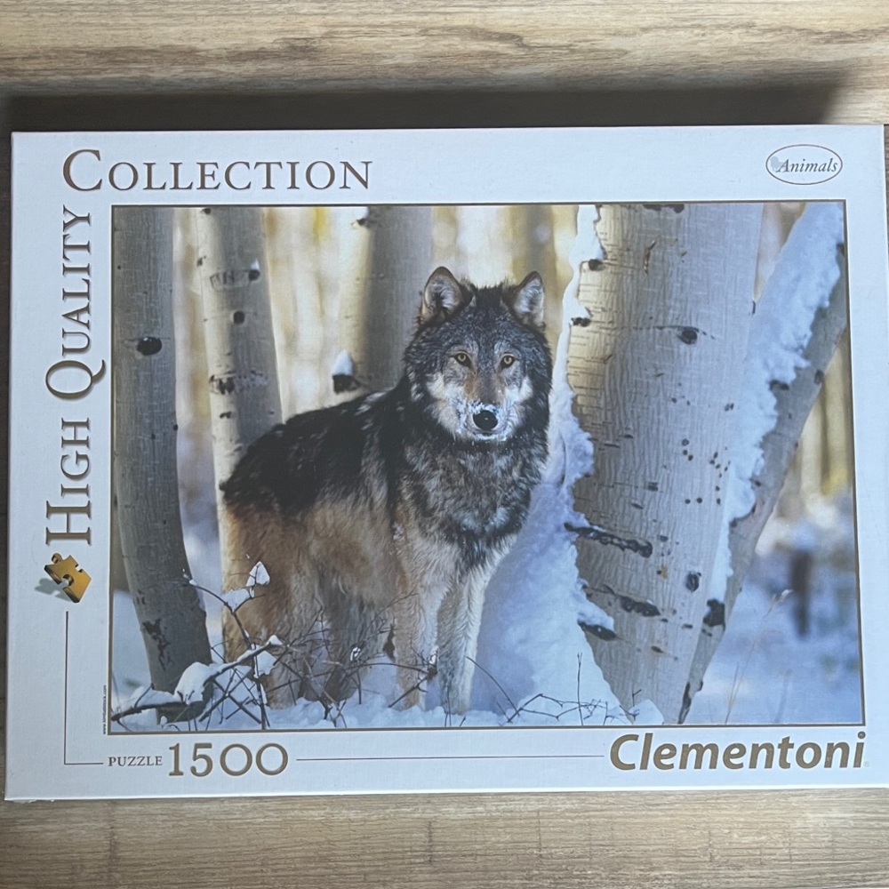 Clementoni - Wolf Puzzle - 1500 Pieces - Black and Brown High Quality Collection